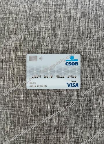 Czech republic ceskoslovenská obchodní bank visa debit card photolook front